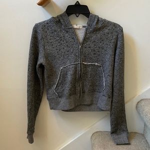 size Small, bust up to 34” inches, forever 21 hoodie with beading and urban look